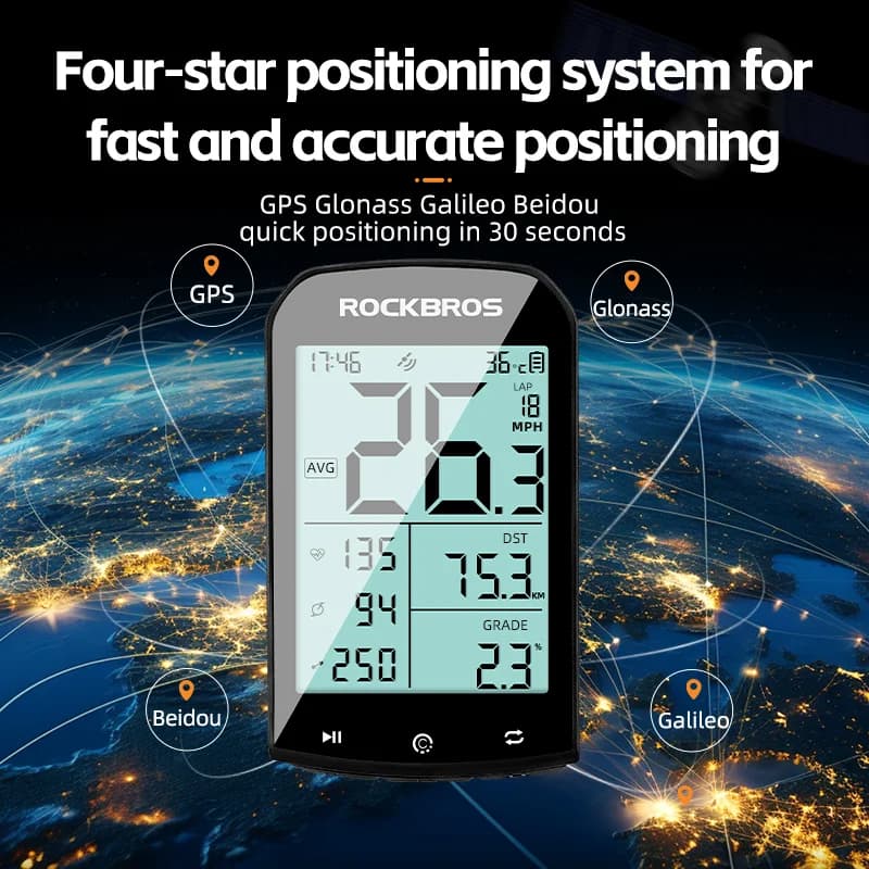 Bluetooth ve ANT+ Destekli GPS Bisiklet Bilgisayarı