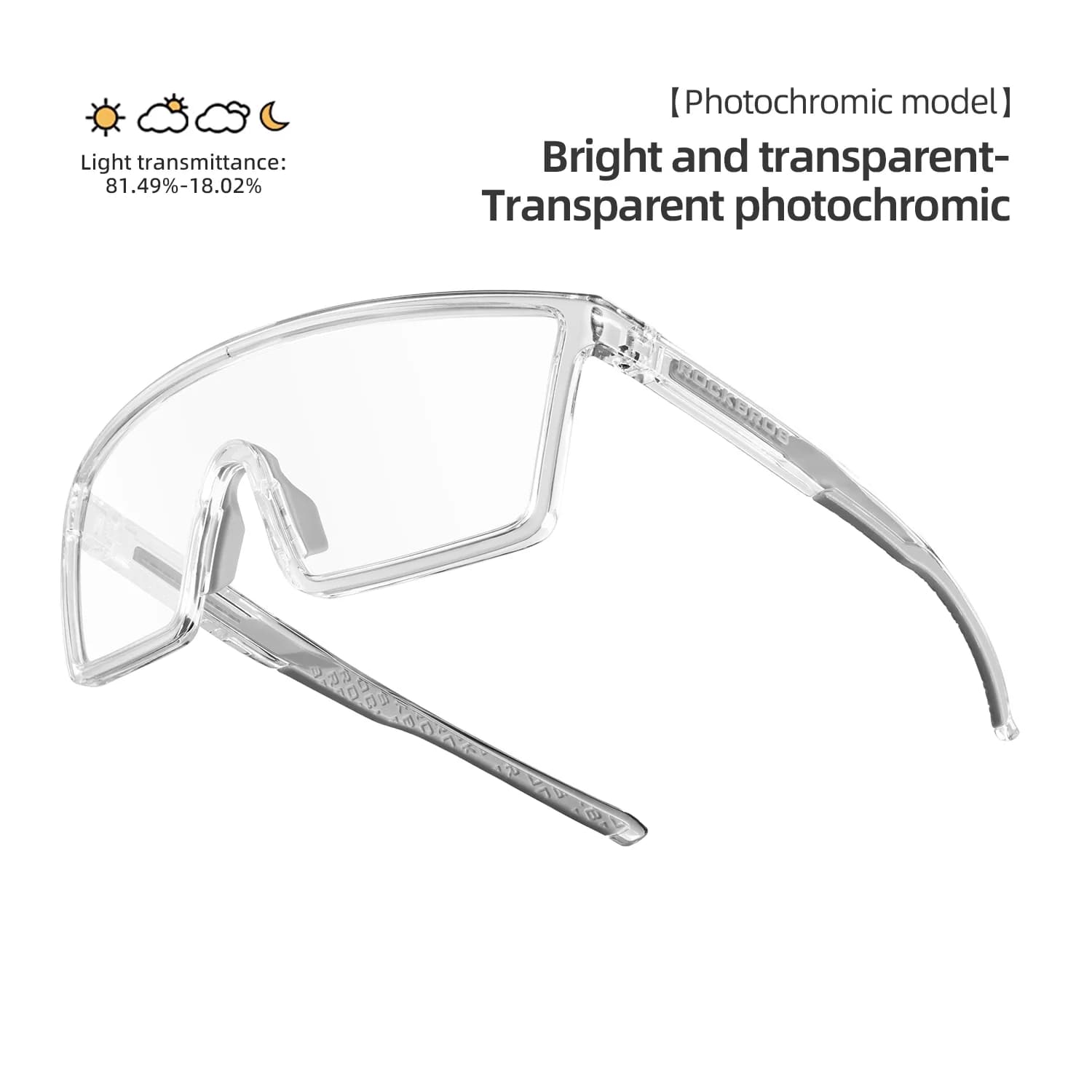 Polarize Fotochromik Rüzgar Geçirmez Bisiklet Gözlüğü