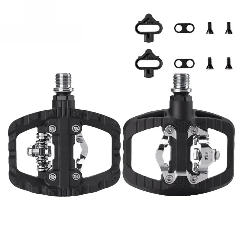 2'si 1 Arada Nylon Düz ve SPD Uyumlu Pedallar